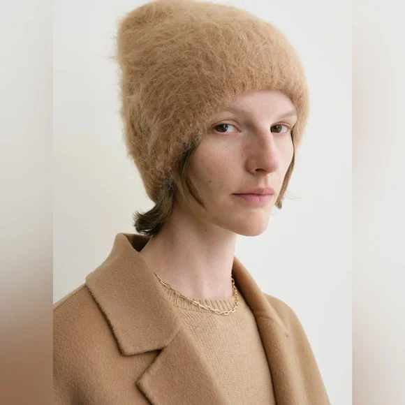 Toteme | Accessories | Toteme Alpaca Knit Beanie In Camel  display picture 1